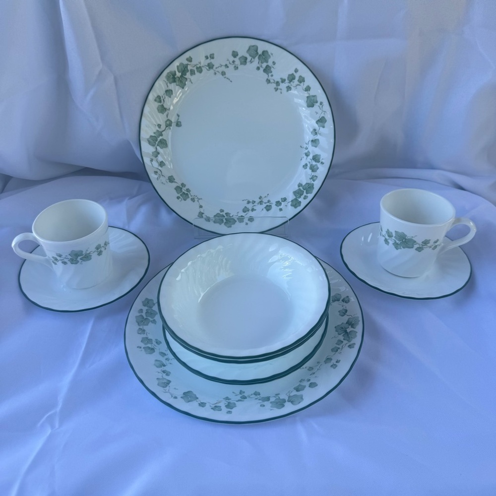 Corelle Callaway Ivy Dinnerware Set Service for 2 10 Pieces Complete Set - Picture 1 of 10